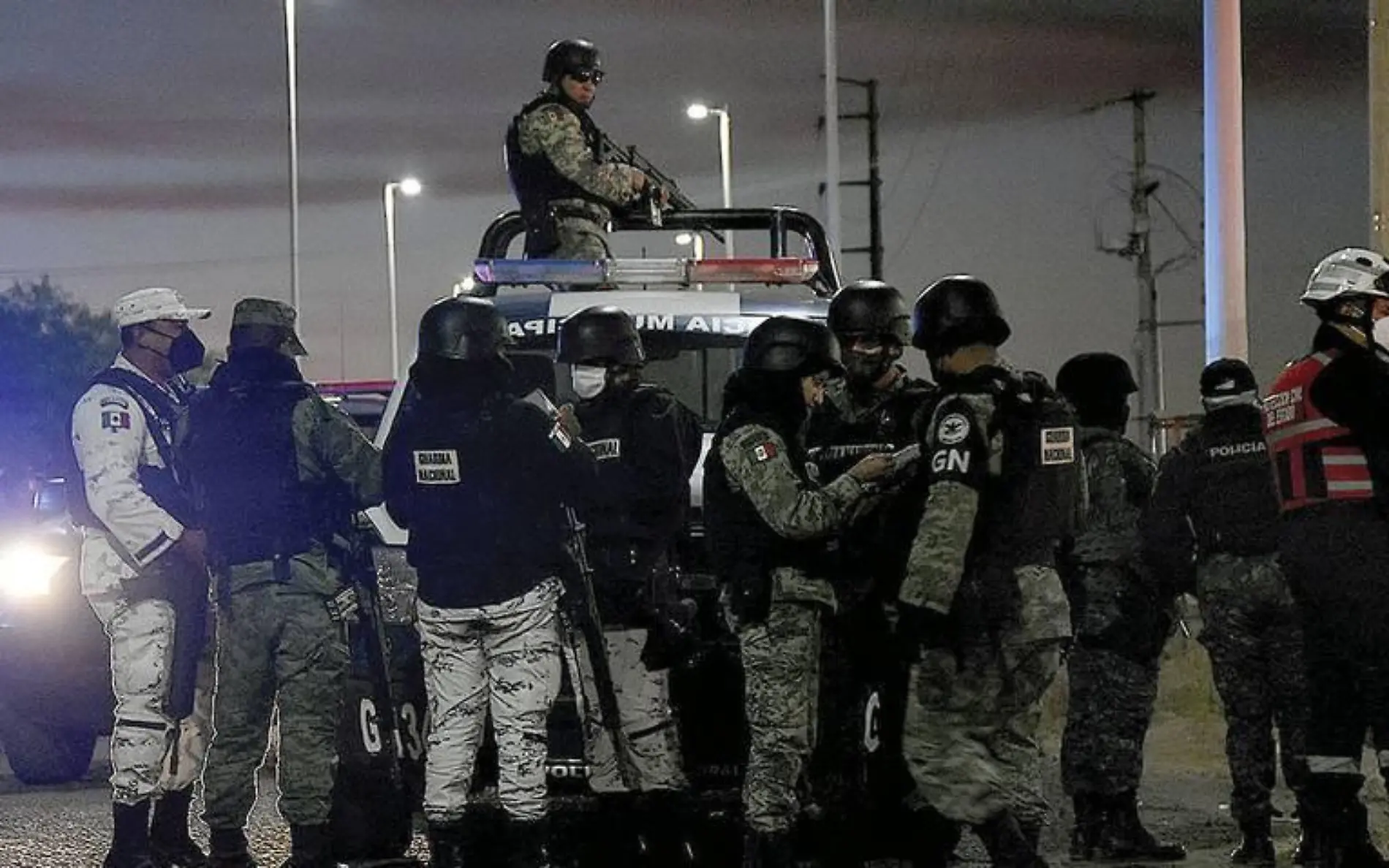 Operativo de fuerzas policiales